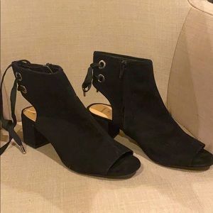 Black Booties - Open-toe & Open Heel